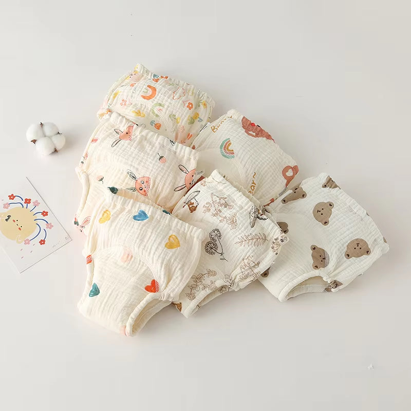 New Cotton Baby Waterproof Reusable Training Pants Baby Diaper Infant Shorts Nappies Panties Nappy Changing Underwear Cloth